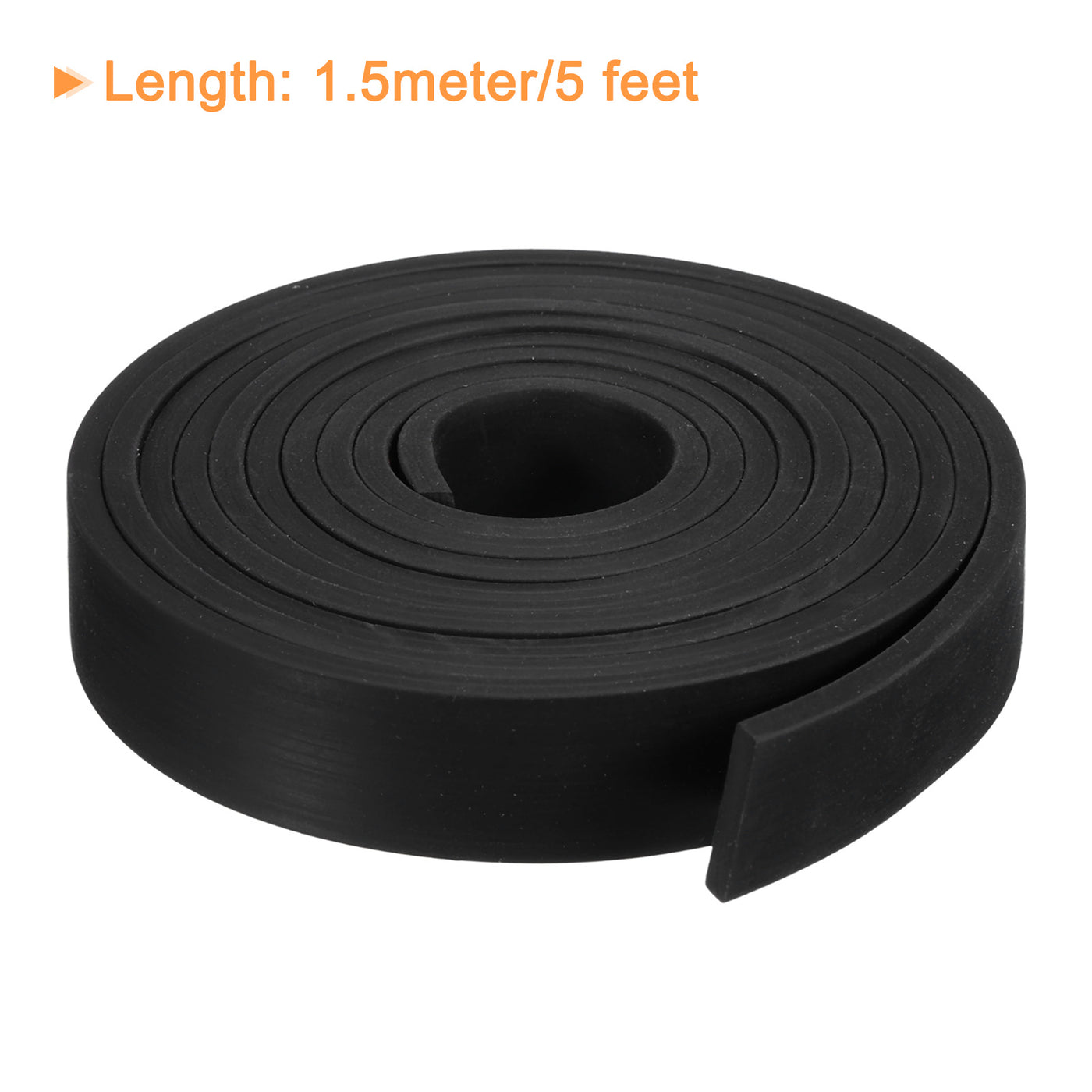 uxcell Uxcell Neoprene Rubber Sheet Rolls Solid Rubber Seal Strip 1/8"T x 0.6"W x 5'L