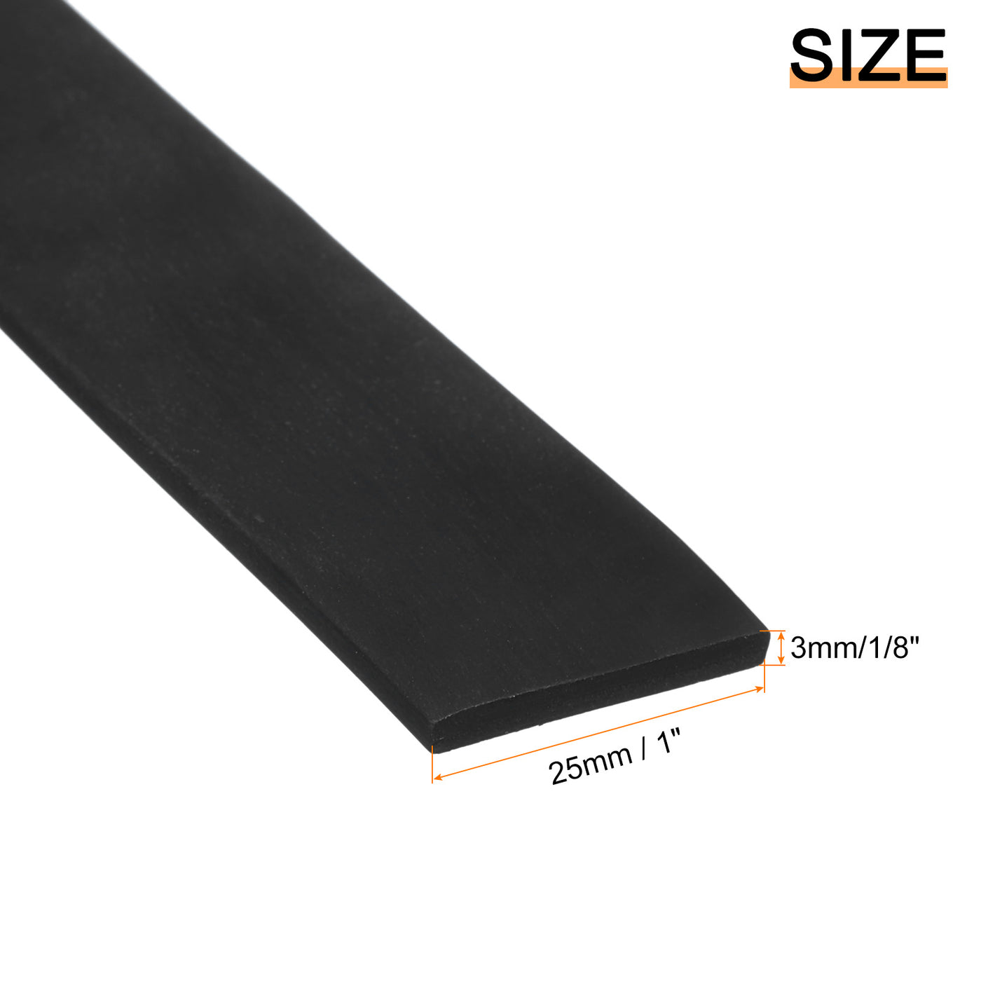 uxcell Uxcell Neoprene Gummi Blatt Rollen 25mm(B)x3mm(T)x1.5m(L) Feste Gummidichtung Streifen für Heimwerker Abdichtung Basteln Pads Dichtung Schutz