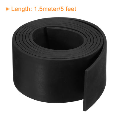 Harfington Uxcell Neoprene Rubber Sheet Rolls Solid Rubber Seal Strip 1/8"T x 2"W x 5'L