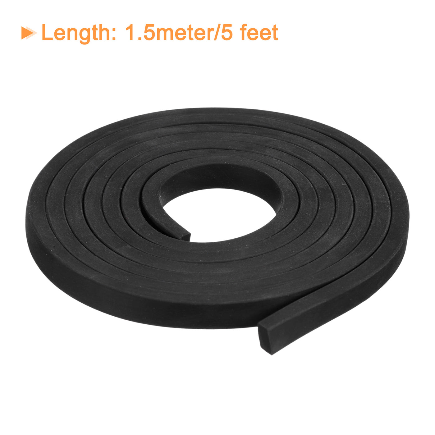 uxcell Uxcell Neoprene Rubber Sheet Rolls Solid Rubber Seal Strip 3/16"T x 0.3"W x 5'L