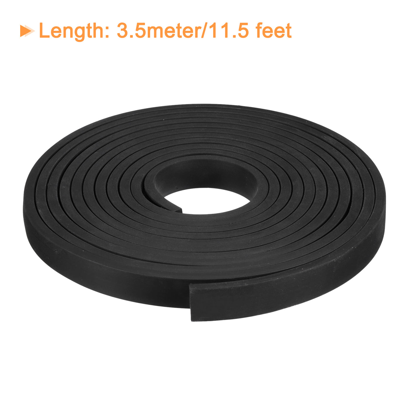 uxcell Uxcell Neoprene Rubber Sheet Rolls Solid Rubber Seal Strip 3/16"T x 0.6"W x 11.5'L