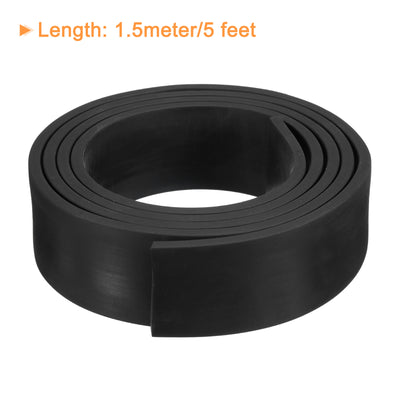 Harfington Uxcell Neoprene Rubber Sheet Rolls Solid Rubber Seal Strip 3/16"T x 1.6"W x 5'L