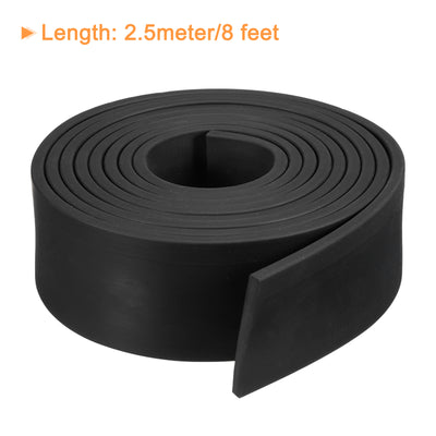 Harfington Uxcell Neoprene Rubber Sheet Rolls Solid Rubber Seal Strip 3/16"T x 2"W x 8'L