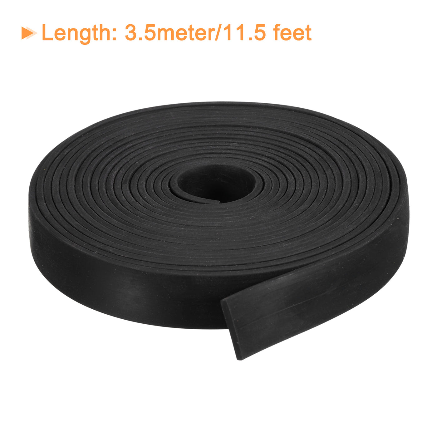 uxcell Uxcell Neoprene Rubber Sheet Rolls Solid Rubber Seal Strip 5/64"T x 0.6"W x 11.5'L