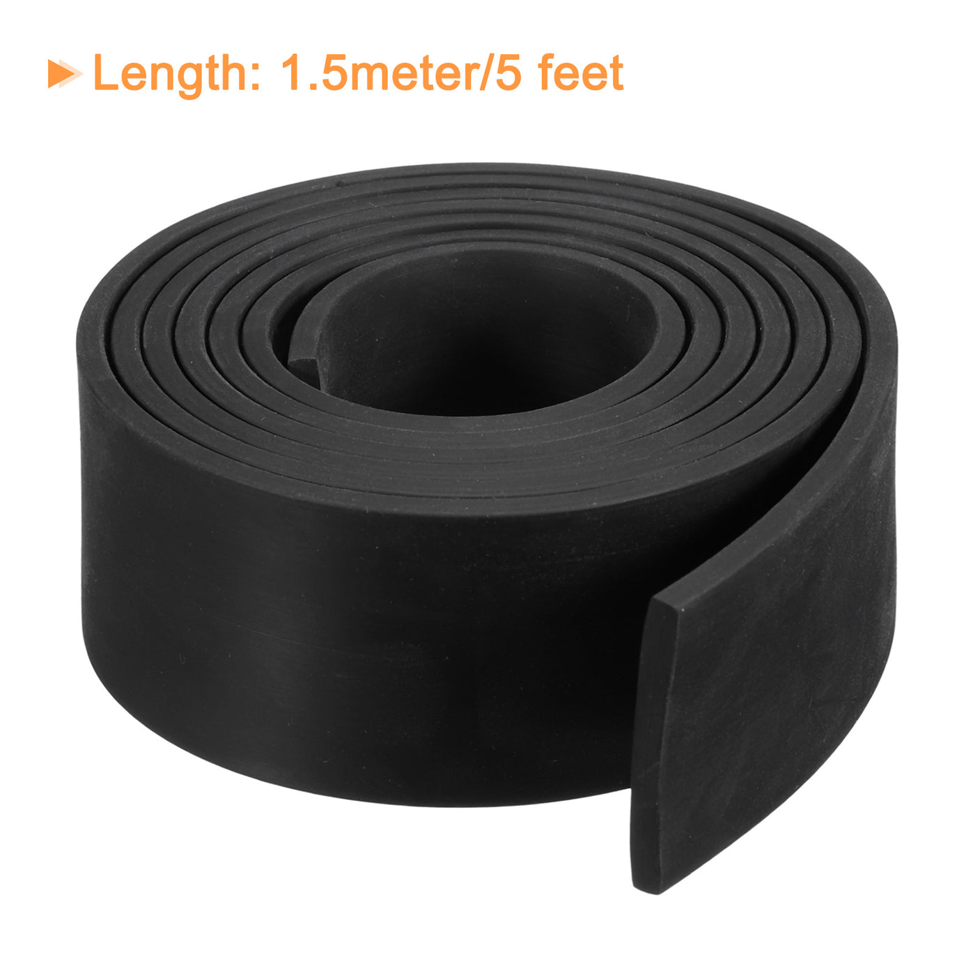 uxcell Uxcell Neoprene Rubber Sheet Rolls Solid Rubber Seal Strip 5/32"T x 1.6"W x 5'L