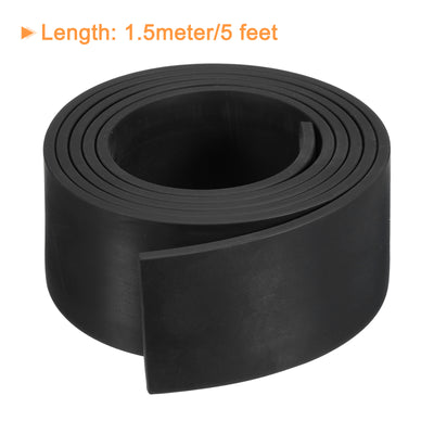 Harfington Uxcell Neoprene Rubber Sheet Rolls Solid Rubber Seal Strip 5/32"T x 2"W x 5'L