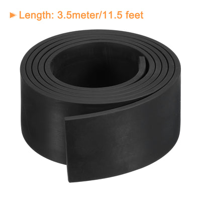 Harfington Uxcell Neoprene Rubber Sheet Rolls Solid Rubber Seal Strip 5/32"T x 2"W x 11.5'L