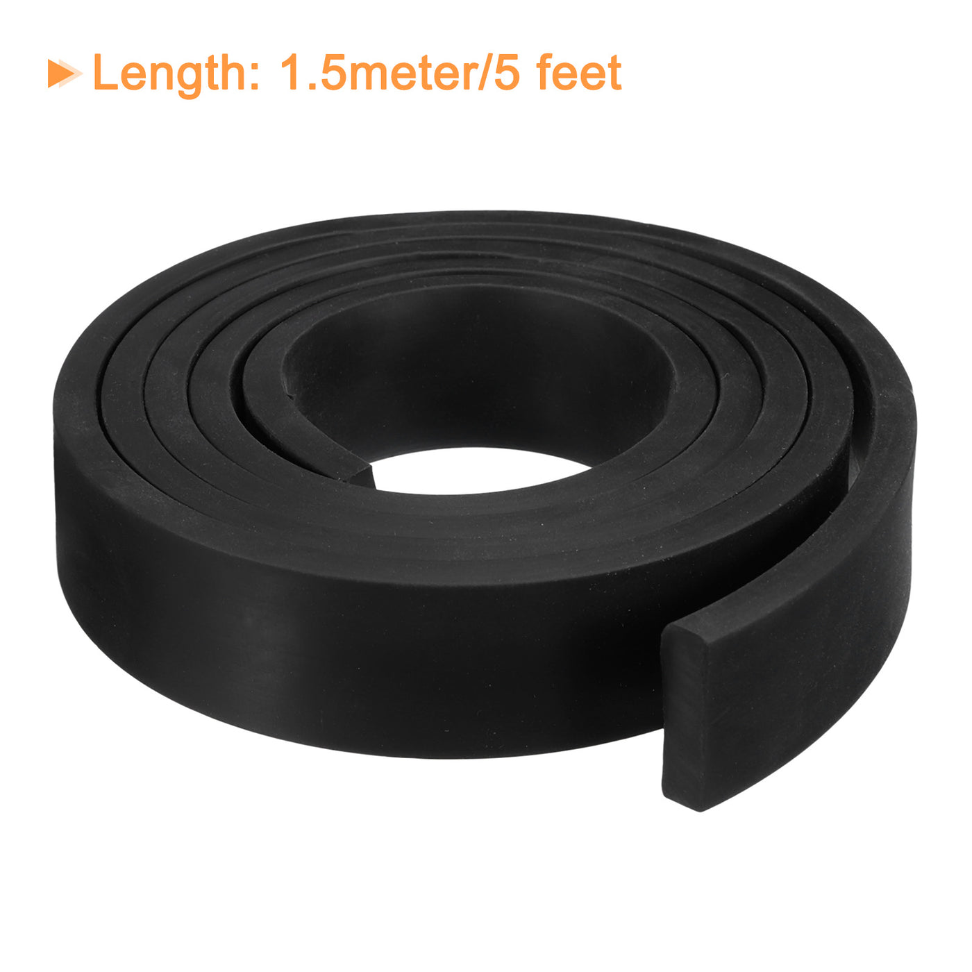 uxcell Uxcell Neoprene Rubber Sheet Rolls Solid Rubber Seal Strip 9/32"T x 1.2"W x 5'L