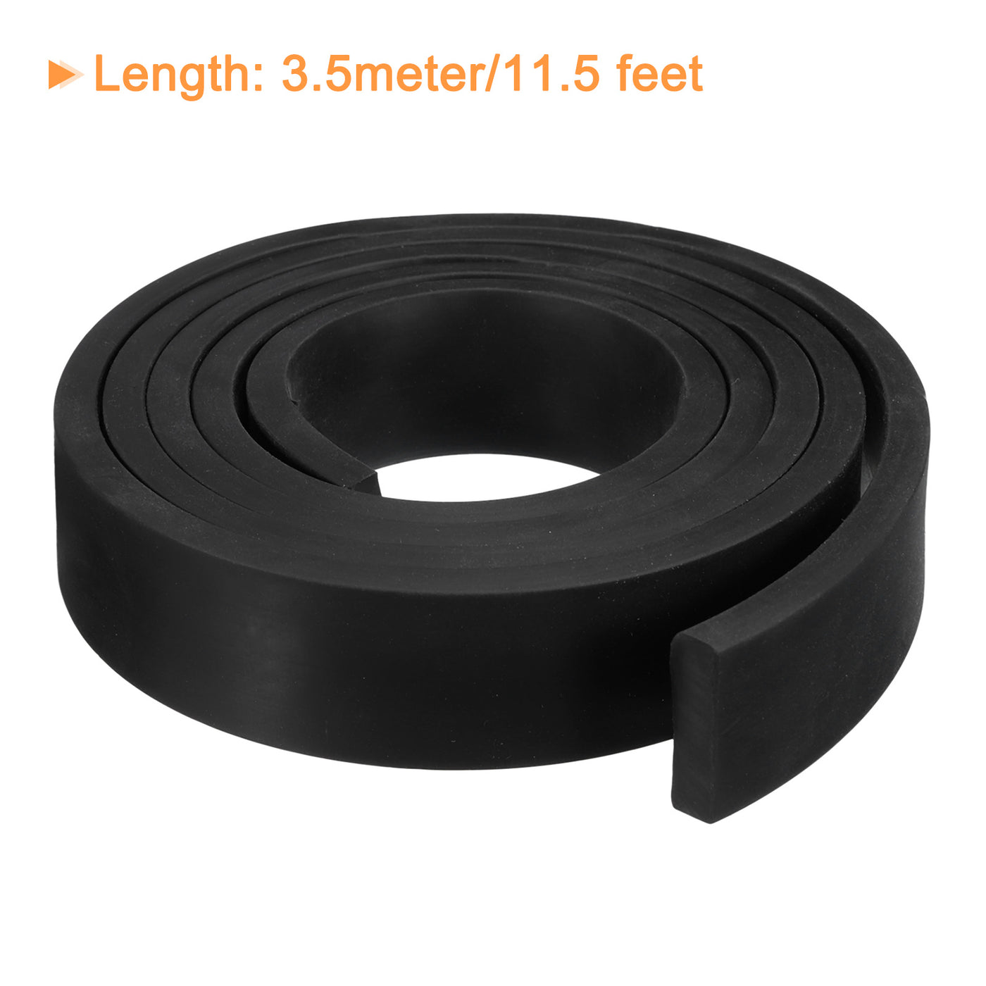 uxcell Uxcell Neoprene Rubber Sheet Rolls Solid Rubber Seal Strip 9/32"T x 1.2"W x 11.5'L