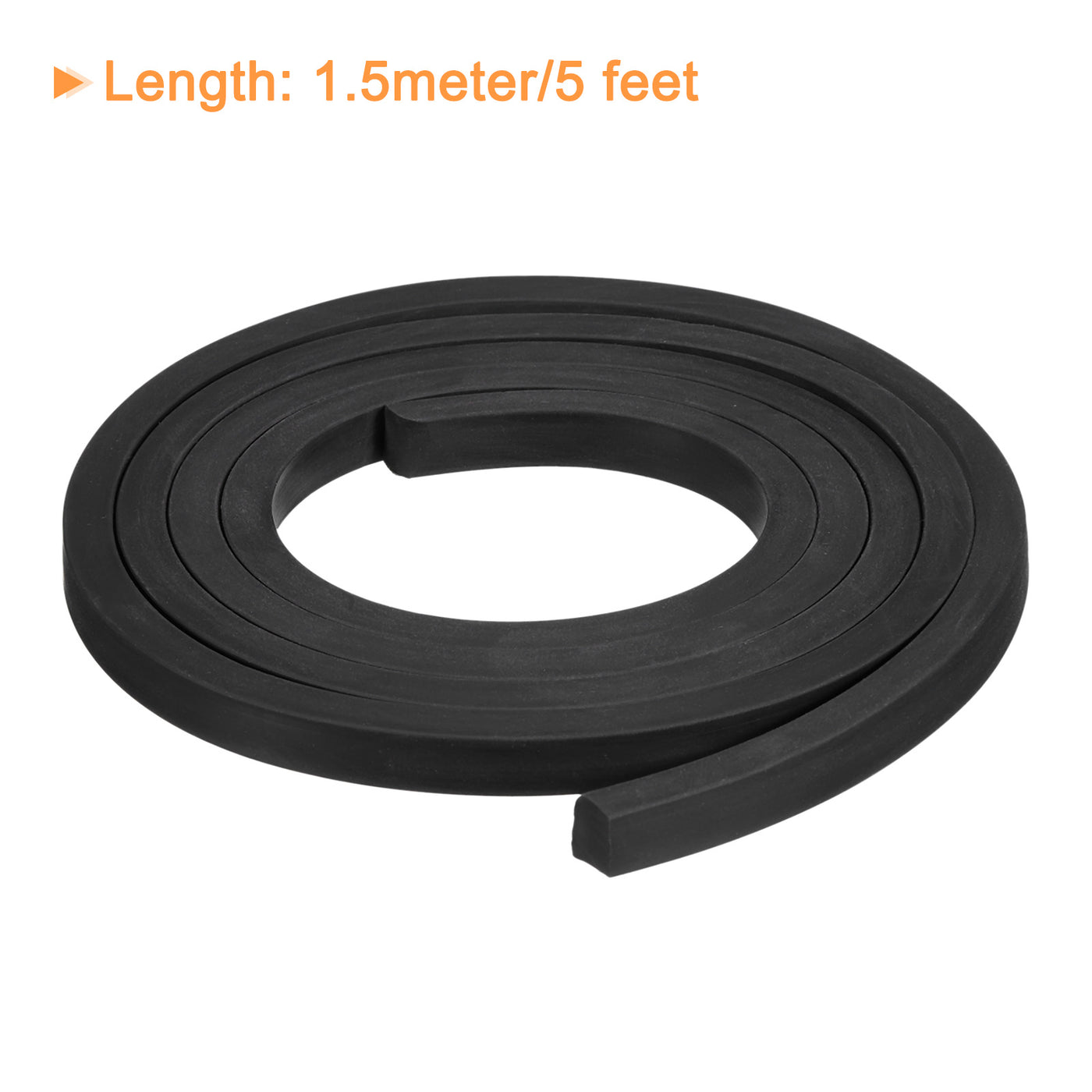 uxcell Uxcell Neoprene Rubber Sheet Rolls Solid Rubber Seal Strip 5/16"T x 0.4"W x 5'L