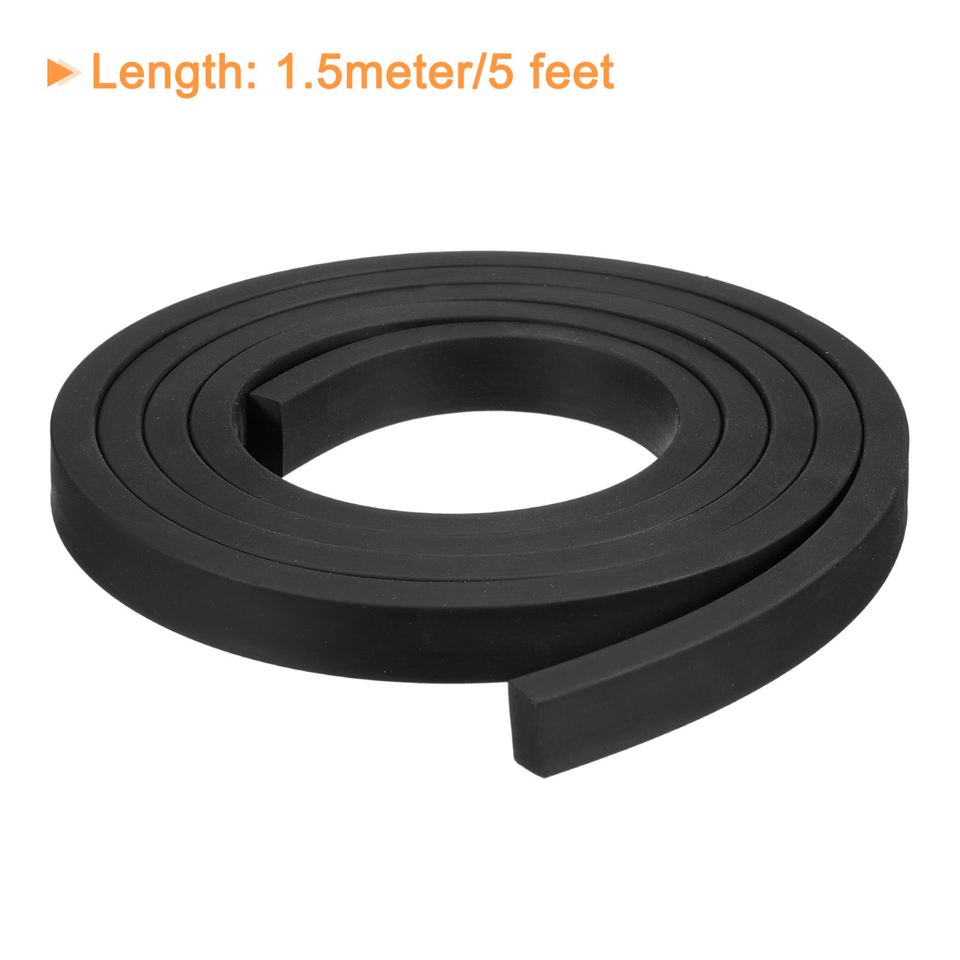 uxcell Uxcell Neoprene Rubber Sheet Rolls Solid Rubber Seal Strip 5/16"T x 0.6"W x 5'L