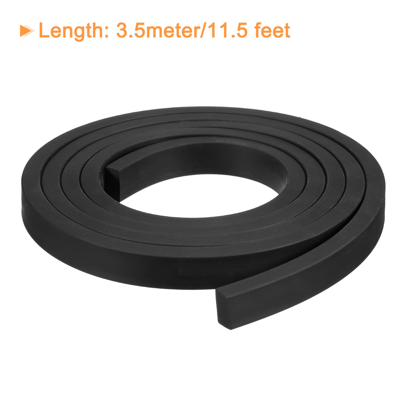 uxcell Uxcell Neoprene Rubber Sheet Rolls Solid Rubber Seal Strip 5/16"T x 0.6"W x 11.5'L