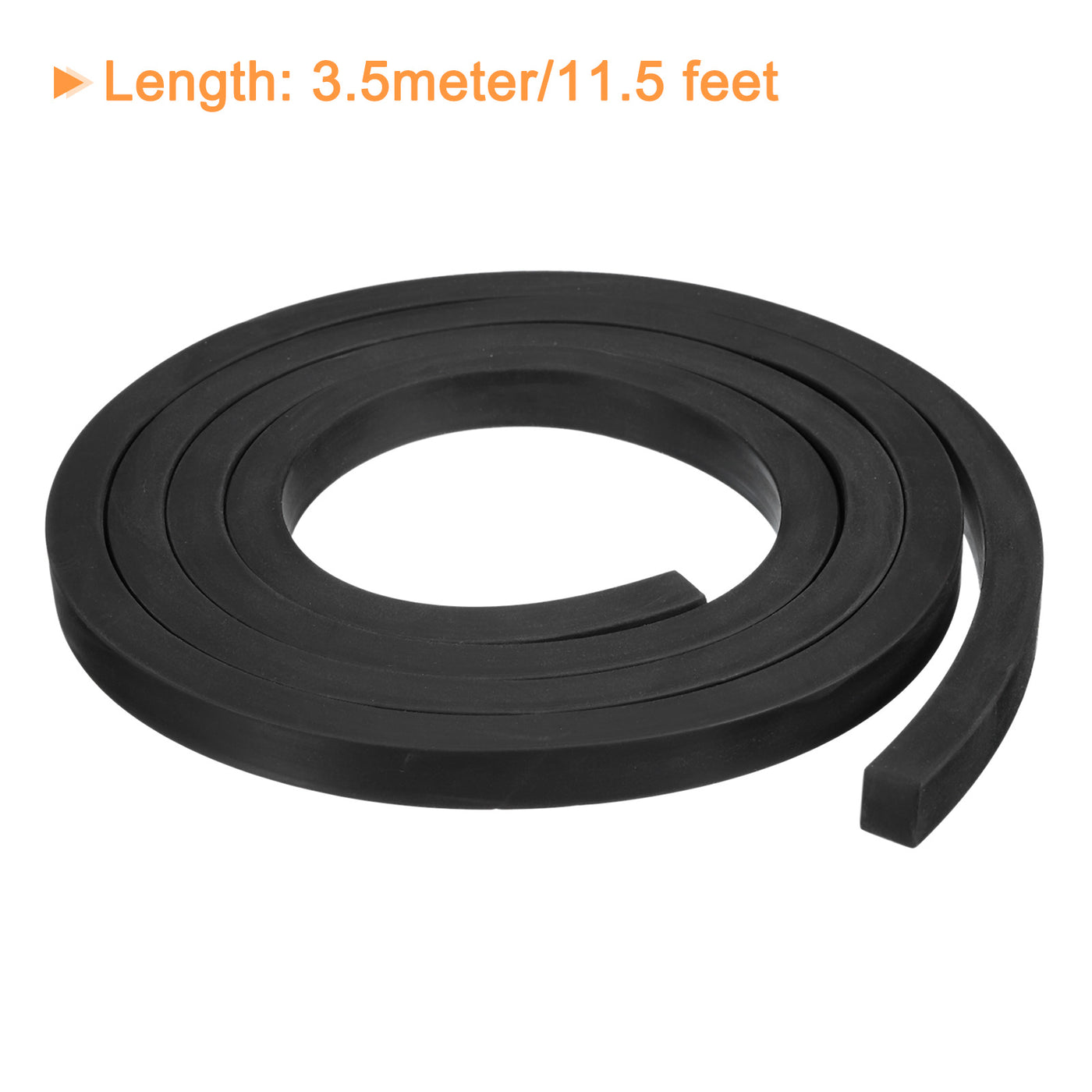 uxcell Uxcell Neoprene Rubber Sheet Rolls Solid Rubber Seal Strip 3/8"T x 0.5"W x 11.5'L