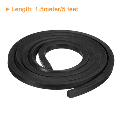 Harfington Uxcell Neoprene Rubber Sheet Rolls Solid Rubber Seal Strip 5/16"T x 0.3"W x 5'L