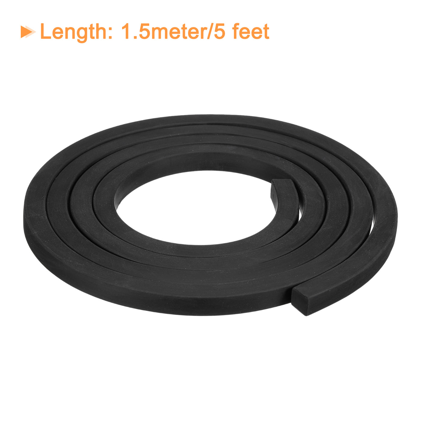 uxcell Uxcell Neoprene Rubber Sheet Rolls Solid Rubber Seal Strip 3/8"T x 0.4"W x 5'L