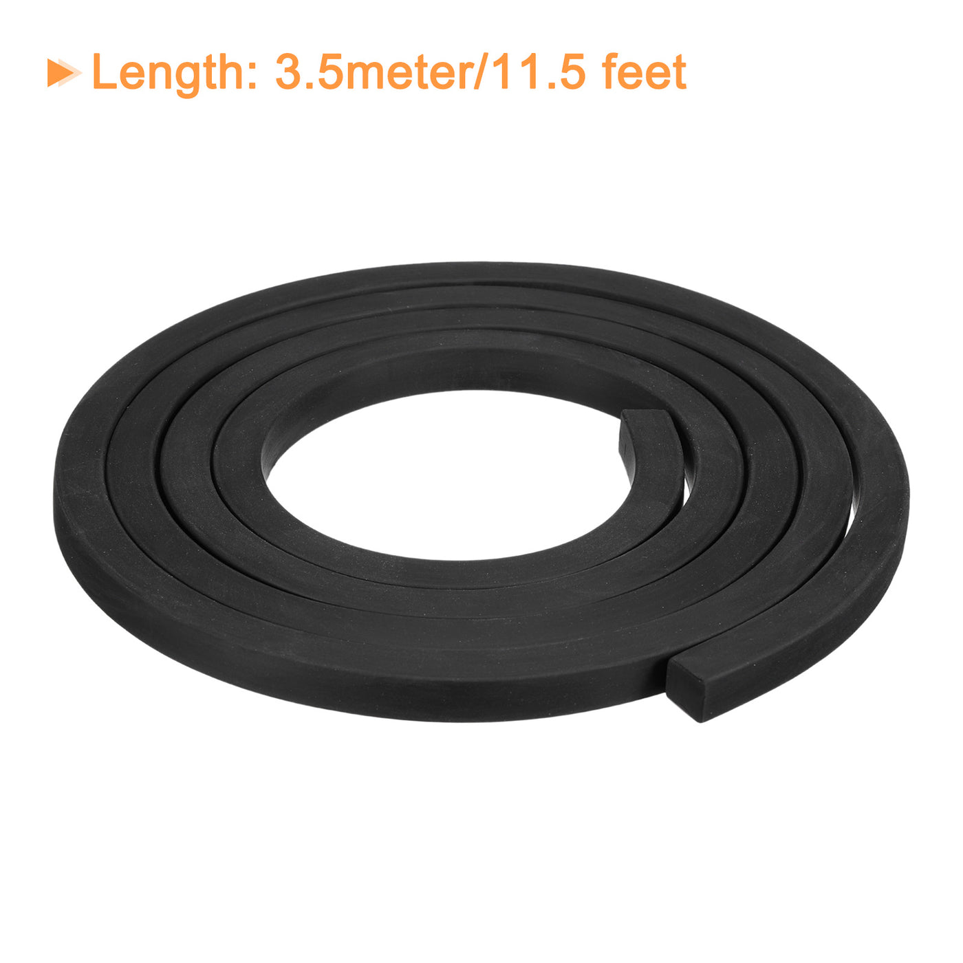 uxcell Uxcell Neoprene Rubber Sheet Rolls Solid Rubber Seal Strip 3/8"T x 0.4"W x 11.5'L