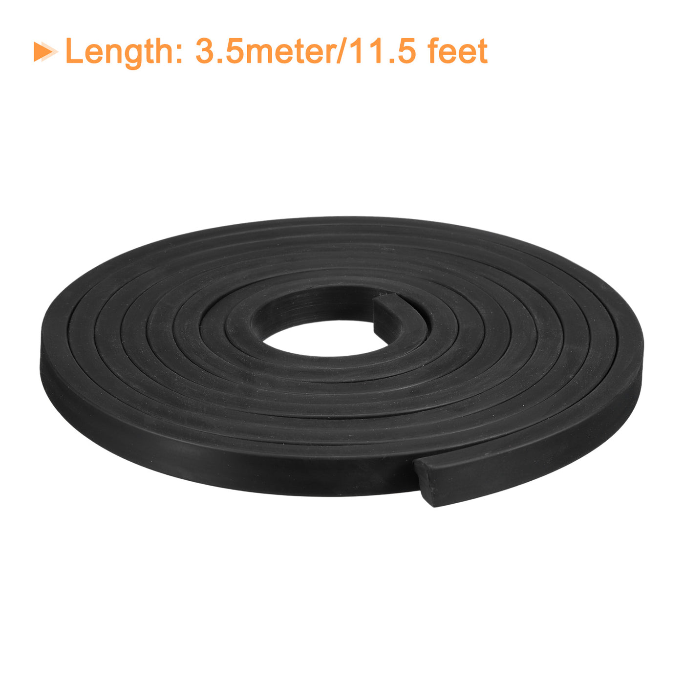 uxcell Uxcell Neoprene Rubber Sheet Rolls Solid Rubber Seal Strip 3/8"T x 0.6"W x 11.5'L