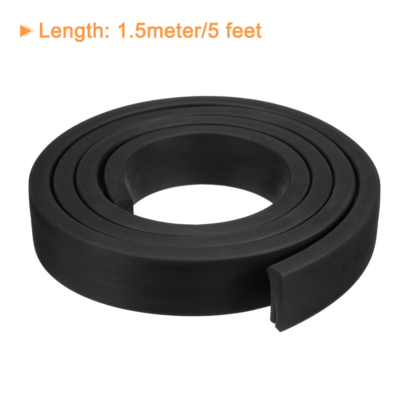 uxcell Uxcell Neoprene Rubber Sheet Rolls Solid Rubber Seal Strip 3/8"T x 1.2"W x 5'L