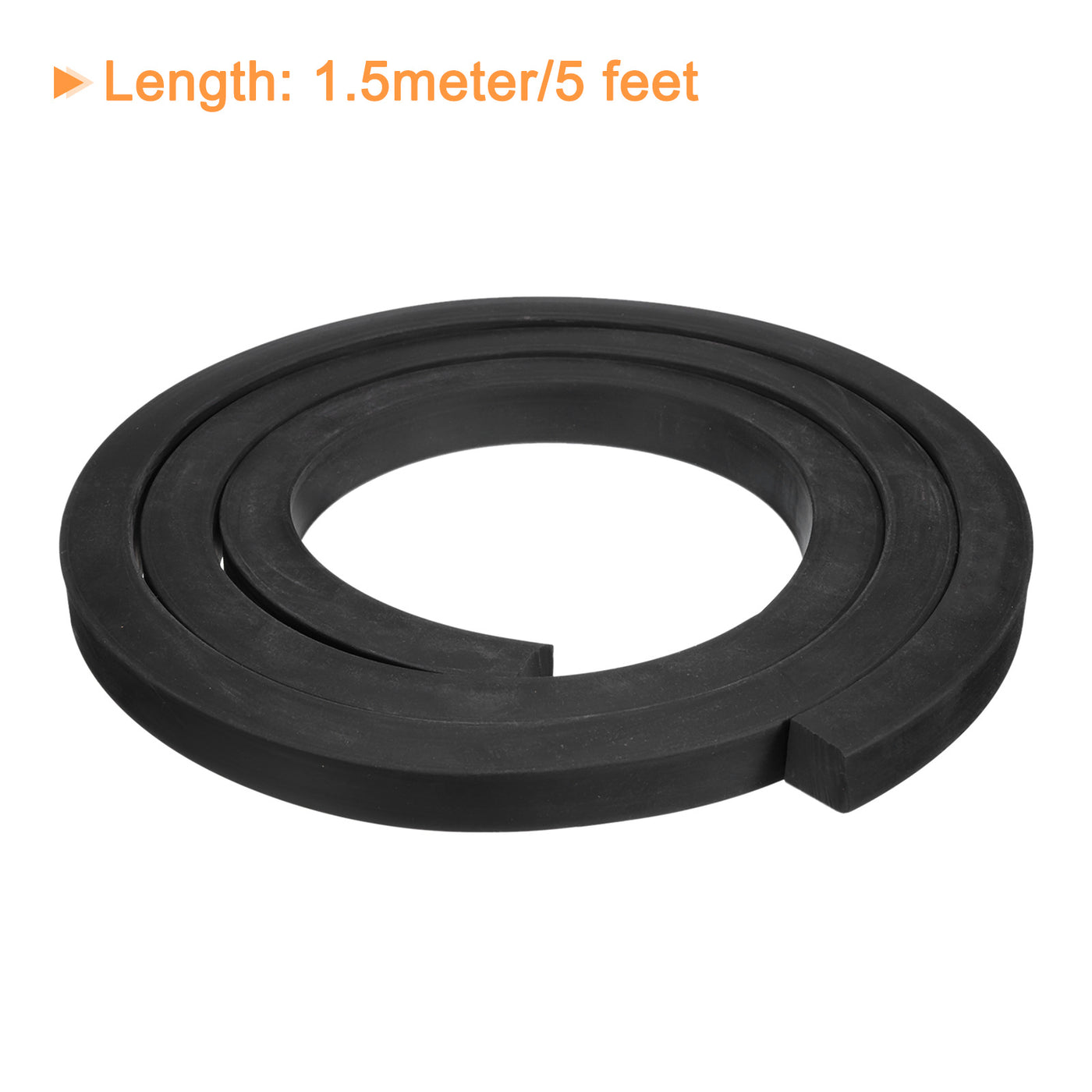 uxcell Uxcell Neoprene Rubber Sheet Rolls Solid Rubber Seal Strip 5/8"T x 0.6"W x 5'L