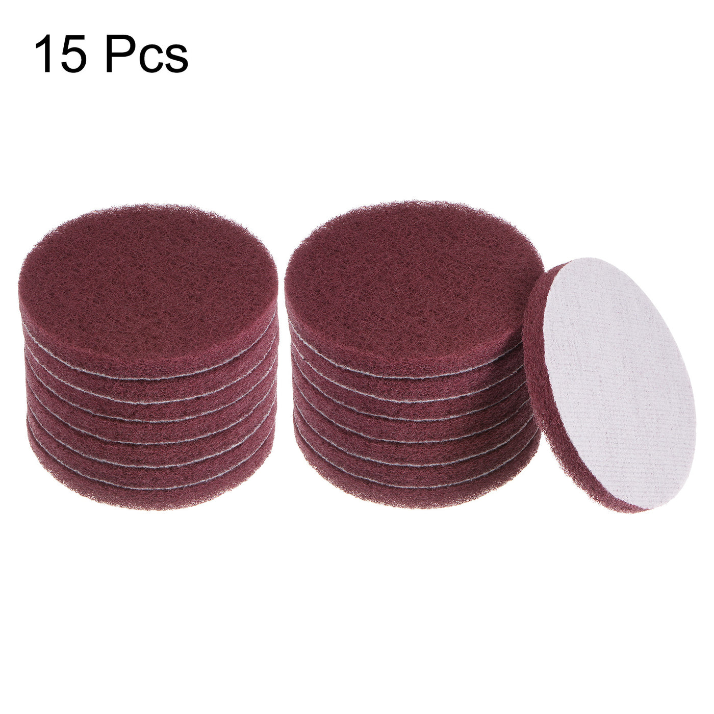 Harfington 15pcs Drill Power Brush 4 Inch Tile Scrubber Scouring Pads 320-400 Grit