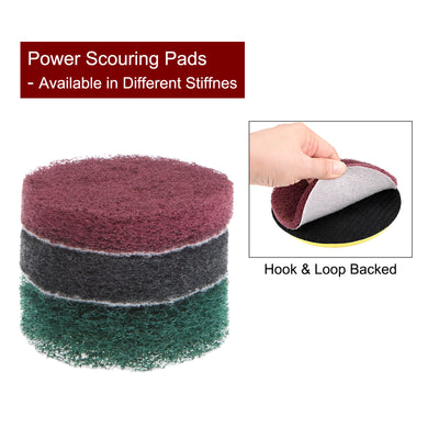 Harfington 6pcs Drill Power Brush 2 Inch Tile Scrubber Scouring Pads 800-1000 Grit