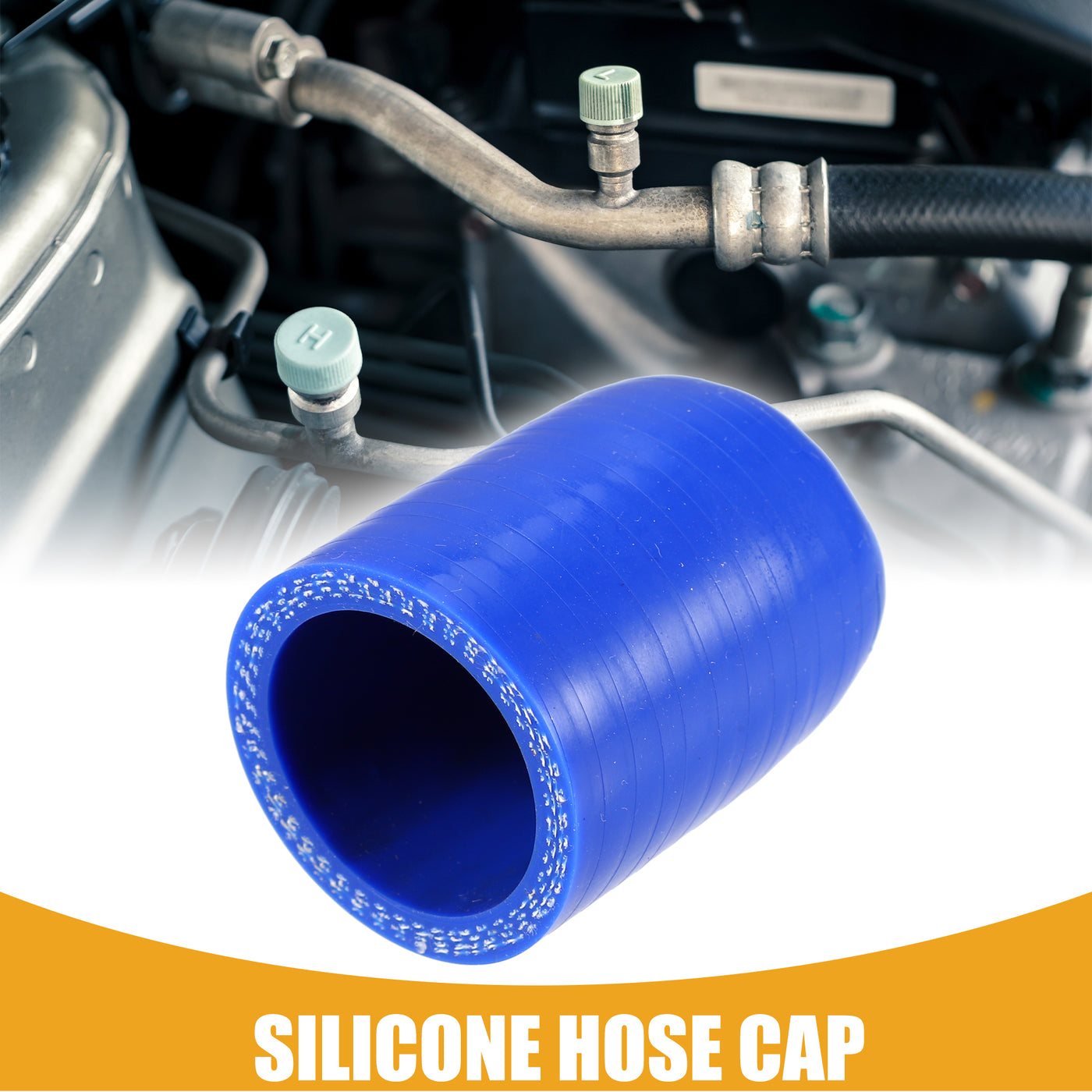Partuto 1Pc 35mm 1.38" ID Universal Silicone Coolant Cap Intake Vacuum Hose End Plug - Car for Coolant Heater Bypass Vacuum Water Port - Silicone Blue