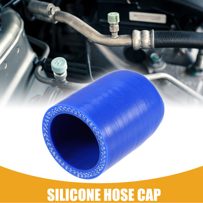 Harfington 1Pc 35mm 1.38" ID Universal Silicone Coolant Cap Intake Vacuum Hose End Plug - Car for Coolant Heater Bypass Vacuum Water Port - Silicone Blue
