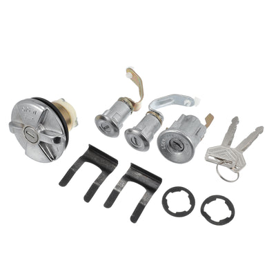 Harfington Ignition Lock Cylinder Kit Fit for Toyota Land Cruiser - Pack of 6 Silver Tone Black Bronze Tone