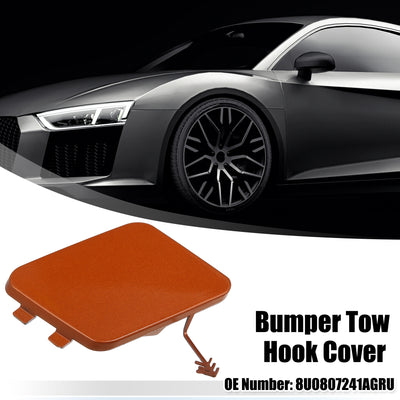 Harfington Front Bumper Tow Hook Cover Car Towing Hook Eye Hole Cover Fit for Audi Q3 - Pack of 1 Orange