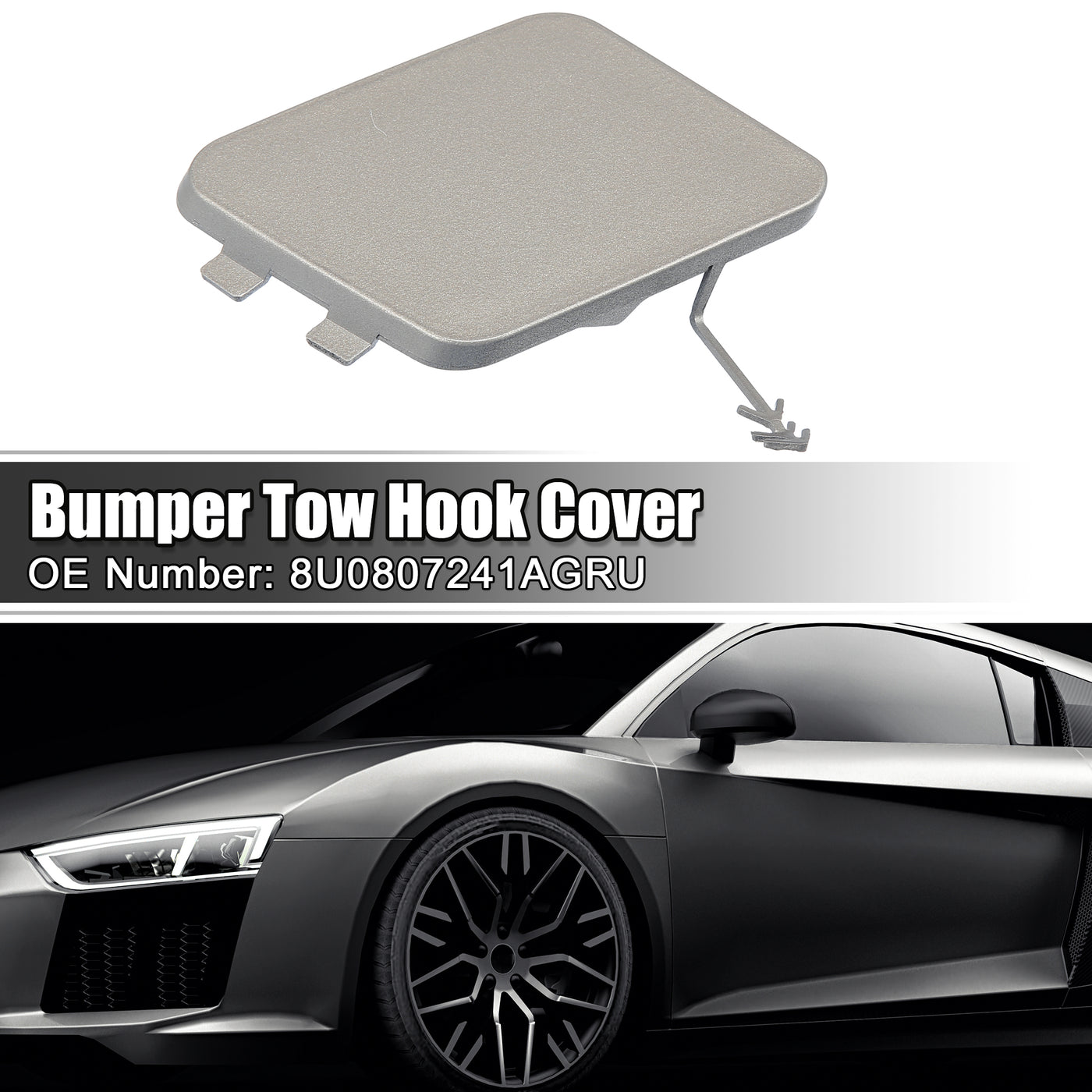 ACROPIX Front Bumper Tow Hook Cover Car Towing Hook Eye Hole Cover Fit for Audi Q3 - Pack of 1 Beige