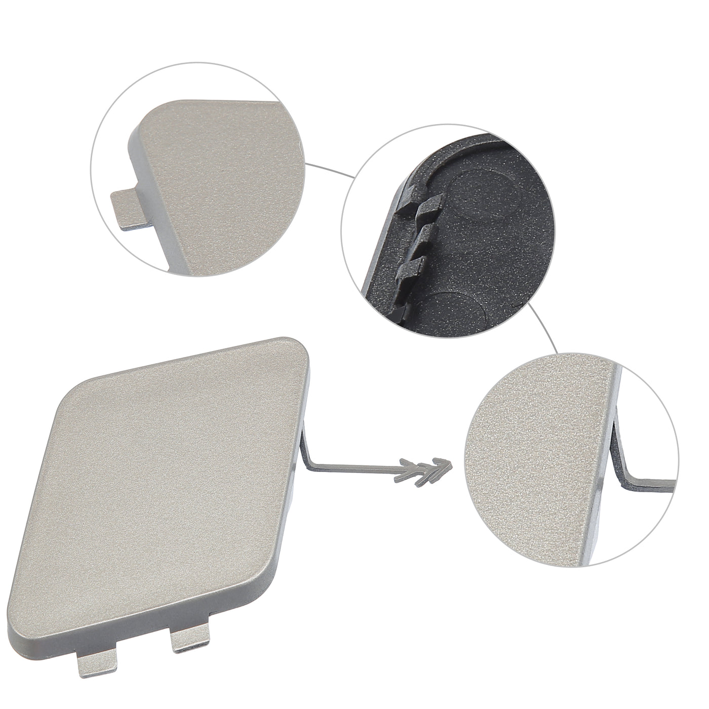 ACROPIX Front Bumper Tow Hook Cover Car Towing Hook Eye Hole Cover Fit for Audi Q3 - Pack of 1 Beige