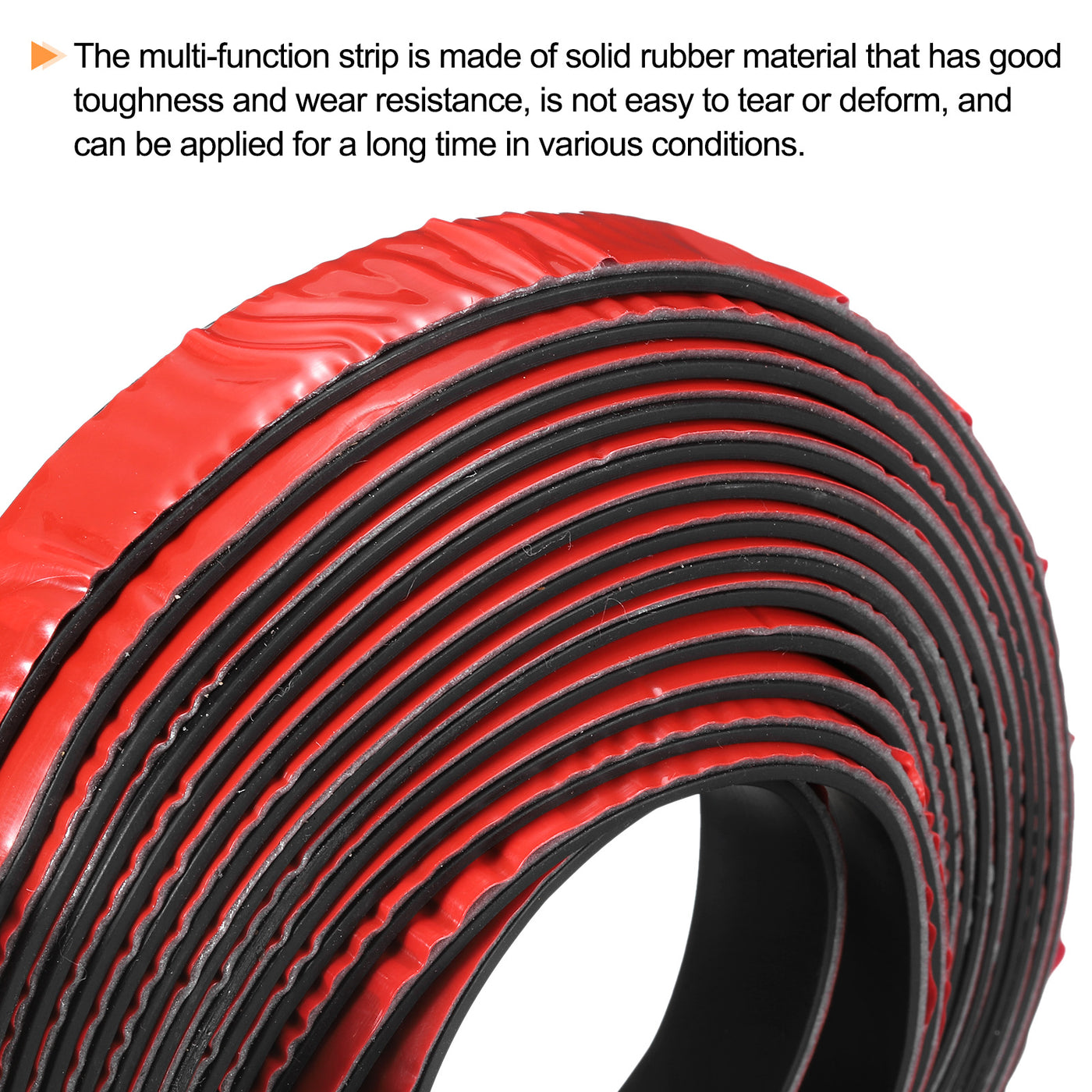 uxcell Uxcell 0.6"W x 1/16"T x 6'L Adhesive Rubber Strips Solid Neoprene Rubber Strips Sheet