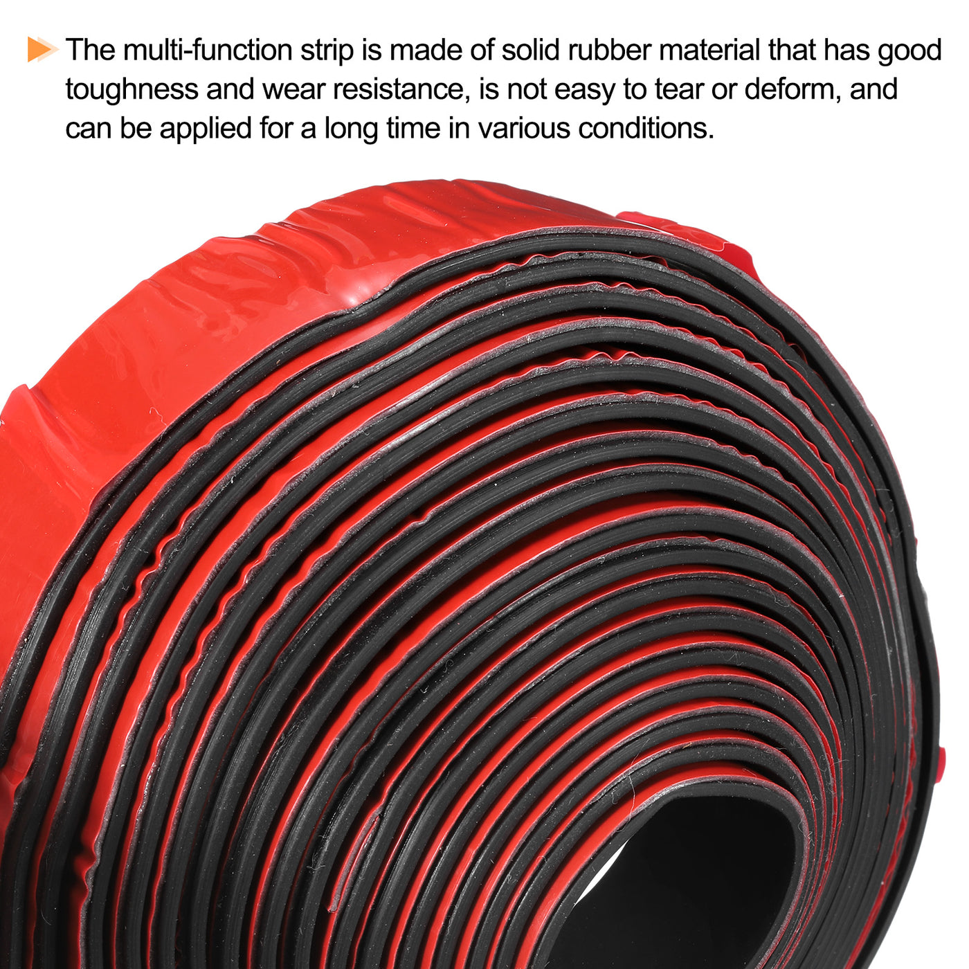 uxcell Uxcell 1"W x 1/16"T x 13'L Adhesive Rubber Strips Solid Neoprene Rubber Strips Sheet