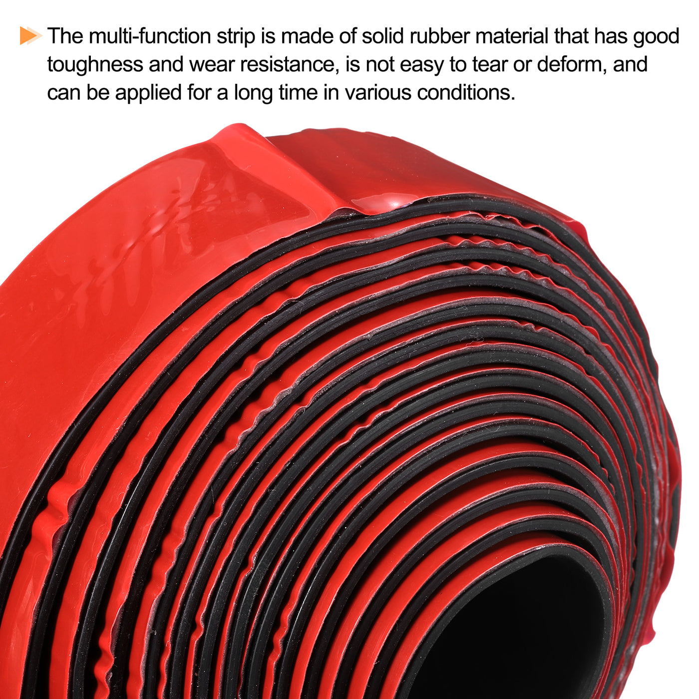 uxcell Uxcell 1.2"W x 1/16"T x 6'L Adhesive Rubber Strips Solid Neoprene Rubber Strips Sheet