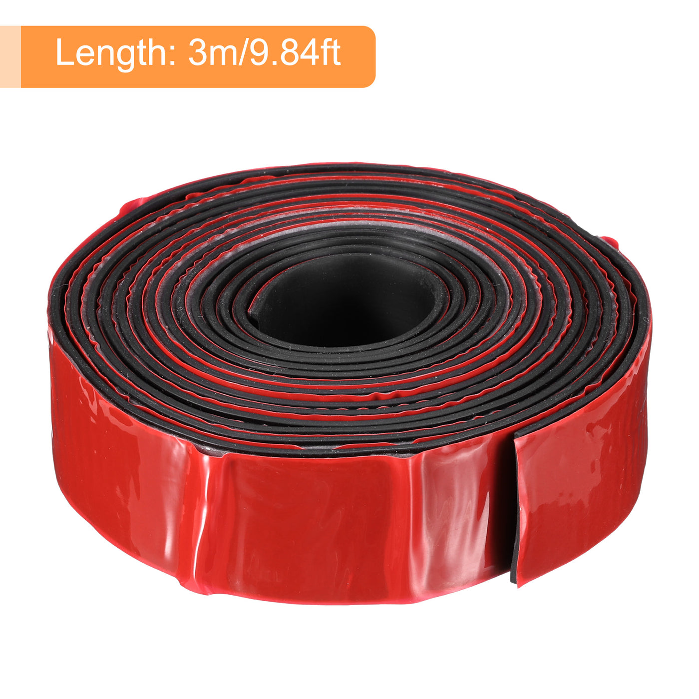 uxcell Uxcell 1.2"W x 1/16"T x 10'L Adhesive Rubber Strips Solid Neoprene Rubber Strips Sheet