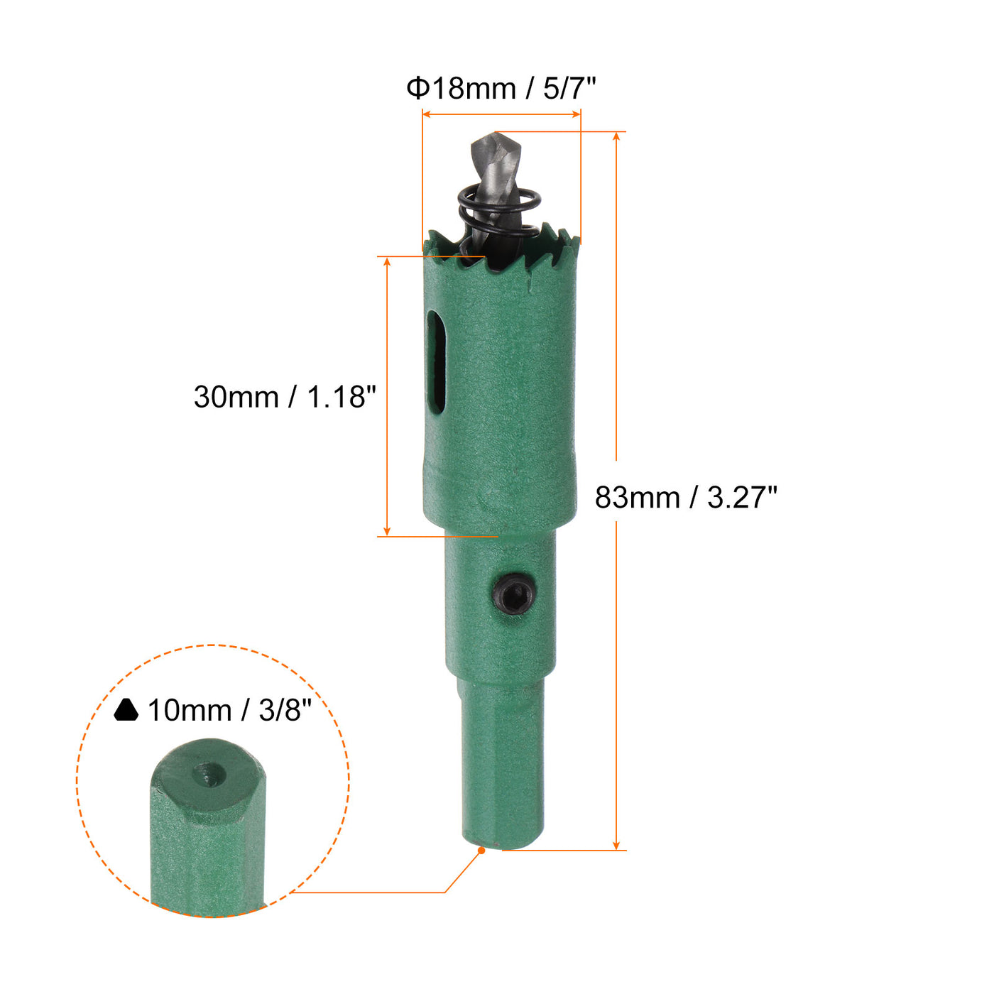 Harfington 18mm 5/7" M42 High Speed Steel Bi-Metal Hole Saw Drill Bit for Wood Plastic