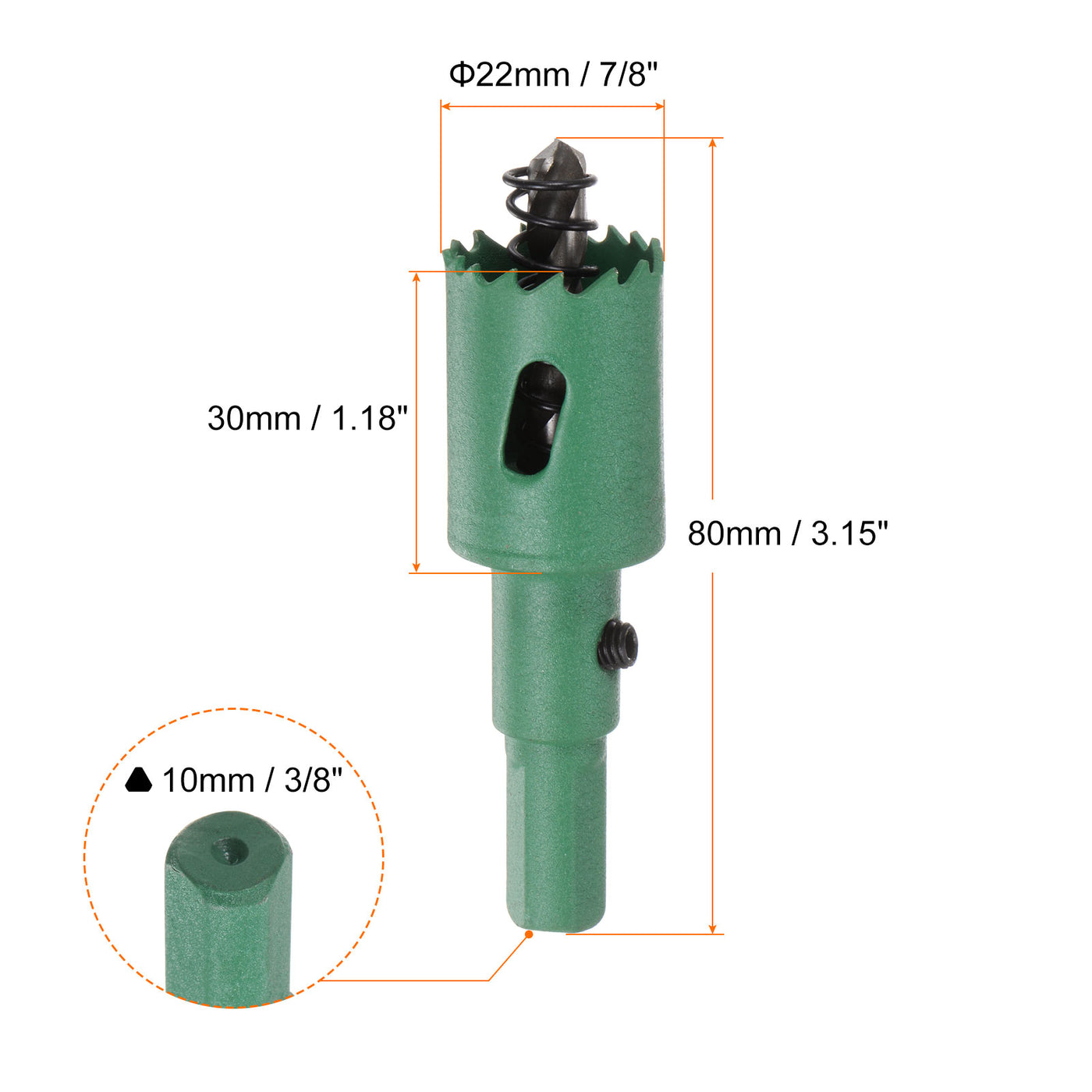 Harfington 22mm 7/8" M42 High Speed Steel Bi-Metal Hole Saw Drill Bit for Wood Plastic