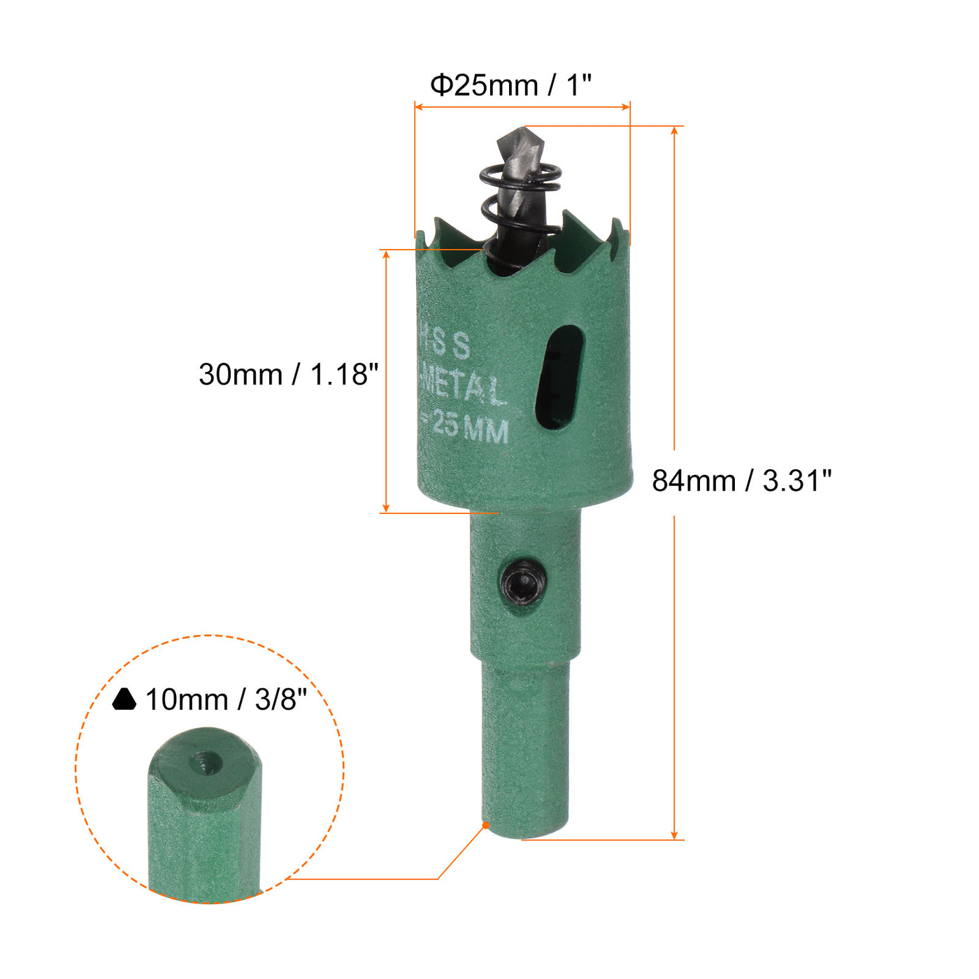 Harfington 25mm 1" M42 High Speed Steel Bi-Metal Hole Saw Drill Bit for Wood Plastic