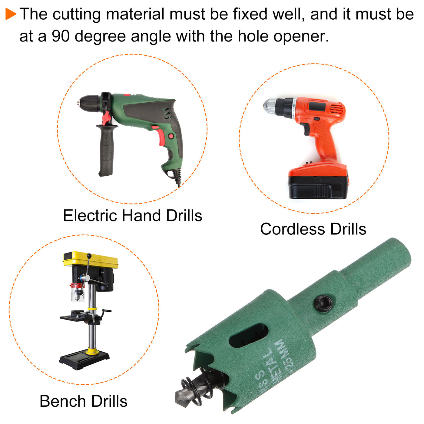 Harfington 25mm 1" M42 High Speed Steel Bi-Metal Hole Saw Drill Bit for Wood Plastic