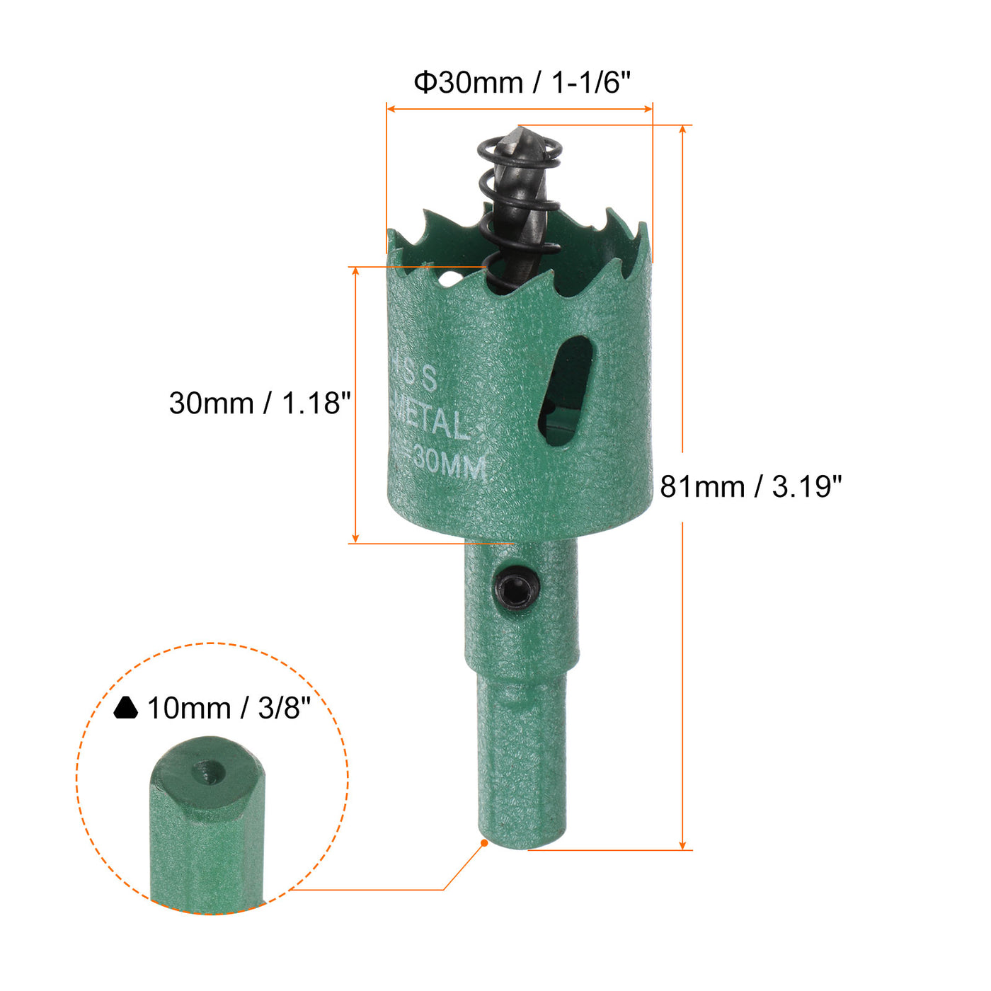 Harfington 30mm 1-1/6" M42 High Speed Steel Bi-Metal Hole Saw Drill Bit for Wood Plastic