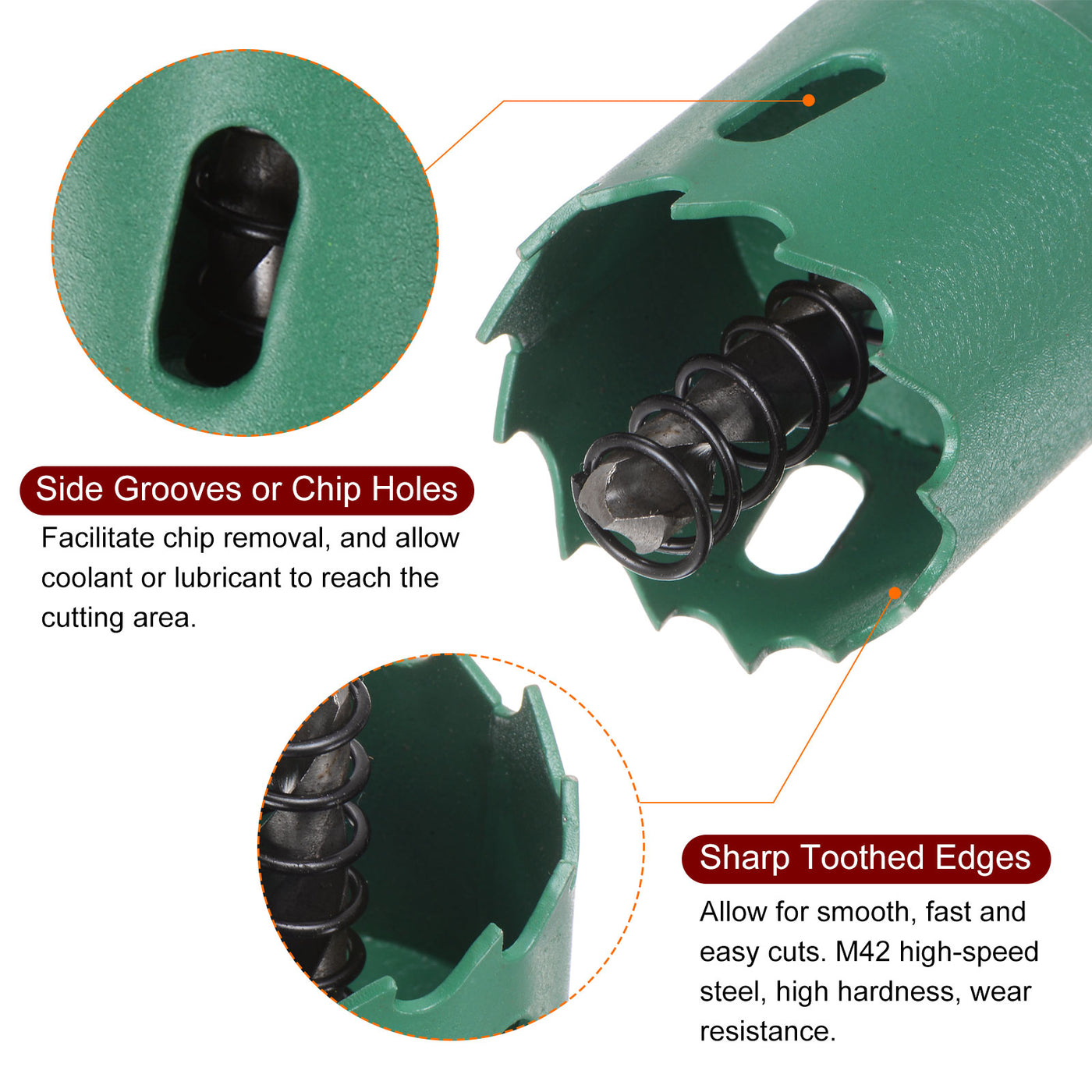 Harfington 32mm 1-1/4" M42 High Speed Steel Bi-Metal Hole Saw Drill Bit for Wood Plastic