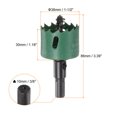 Harfington 38mm 1-1/2" M42 High Speed Steel Bi-Metal Hole Saw Drill Bit for Wood Plastic