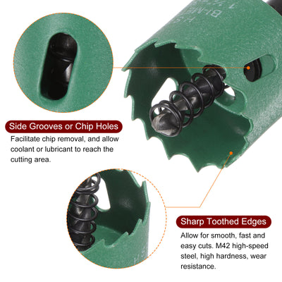 Harfington 38mm 1-1/2" M42 High Speed Steel Bi-Metal Hole Saw Drill Bit for Wood Plastic