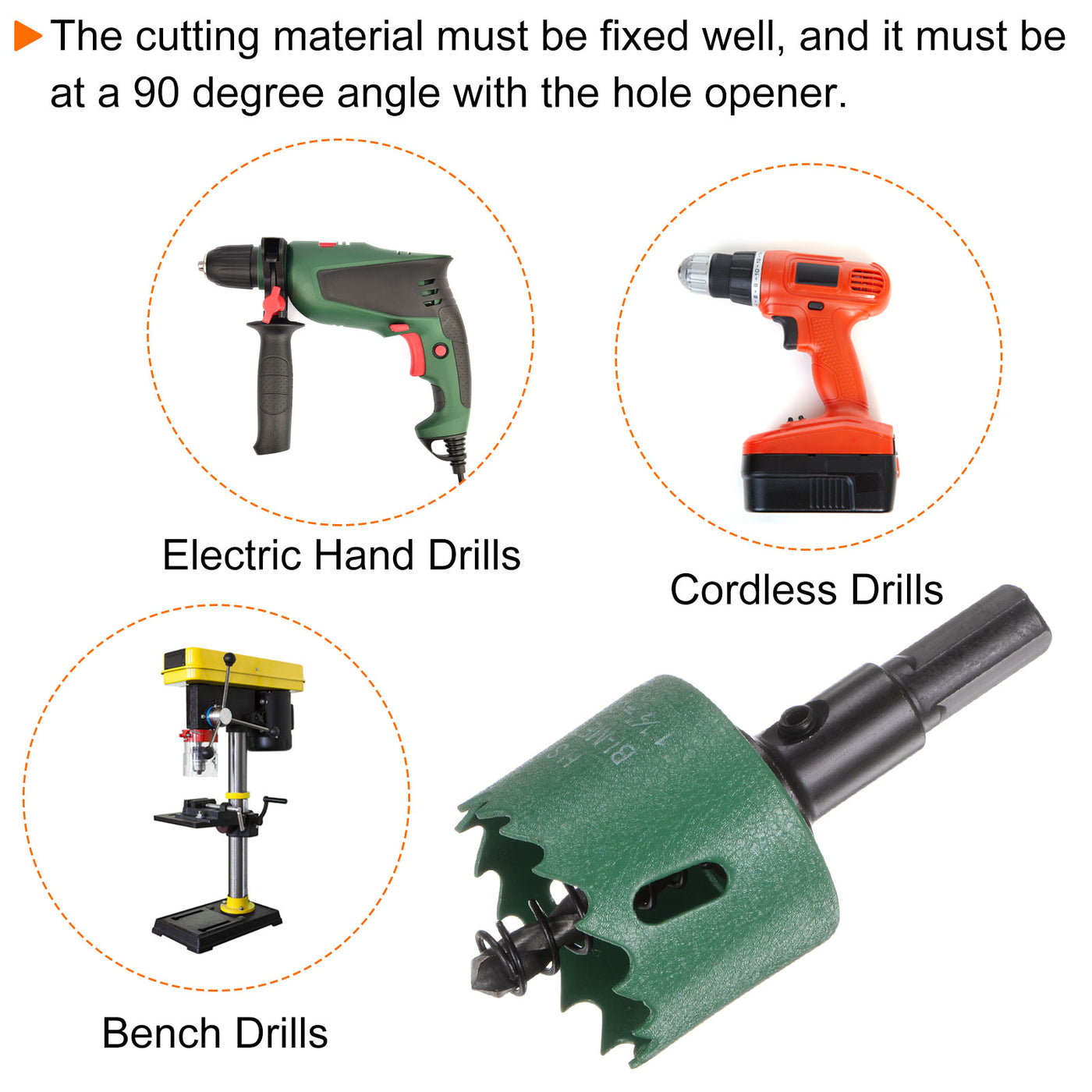 Harfington 38mm 1-1/2" M42 High Speed Steel Bi-Metal Hole Saw Drill Bit for Wood Plastic