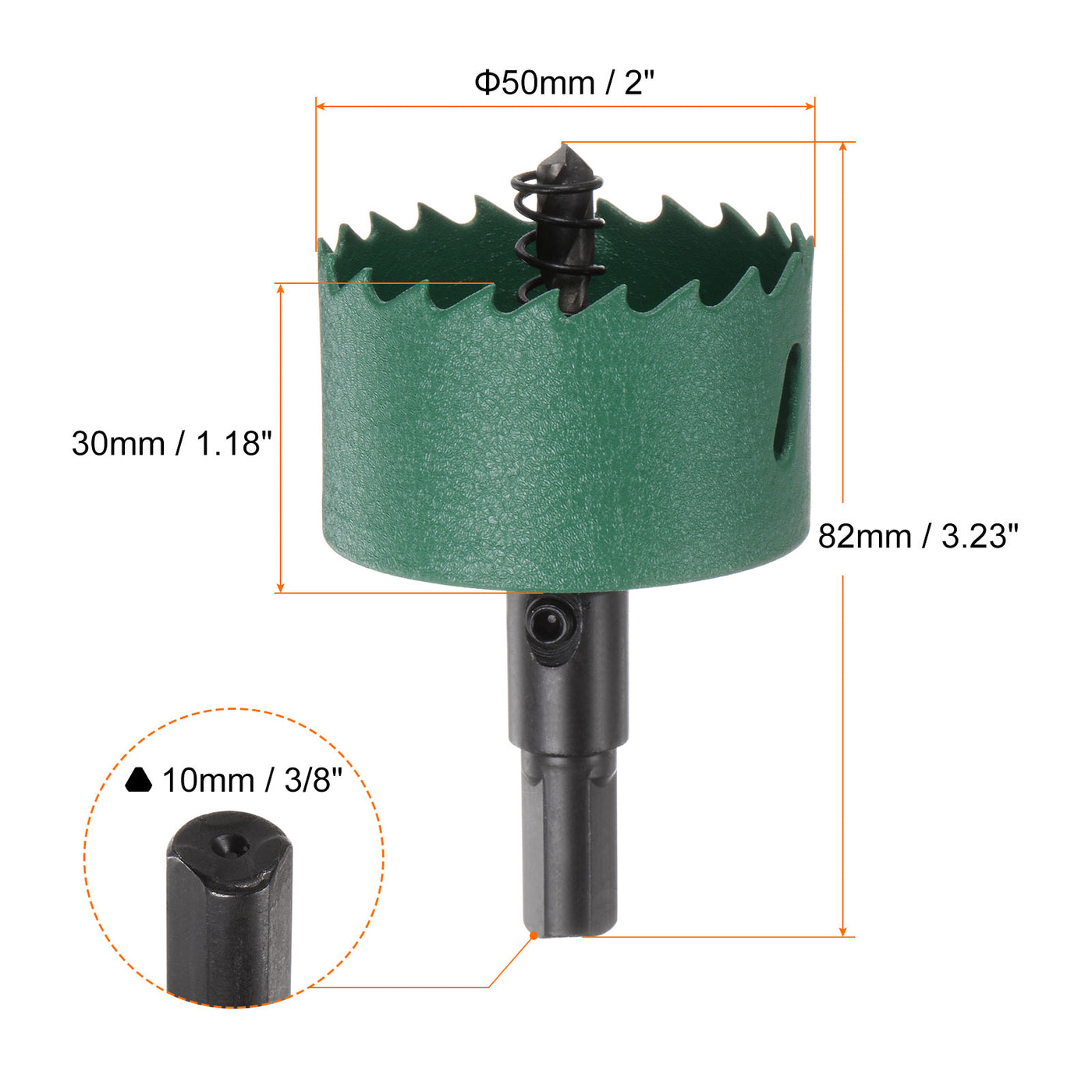 Harfington 50mm 2" M42 High Speed Steel Bi-Metal Hole Saw Drill Bit for Wood Plastic