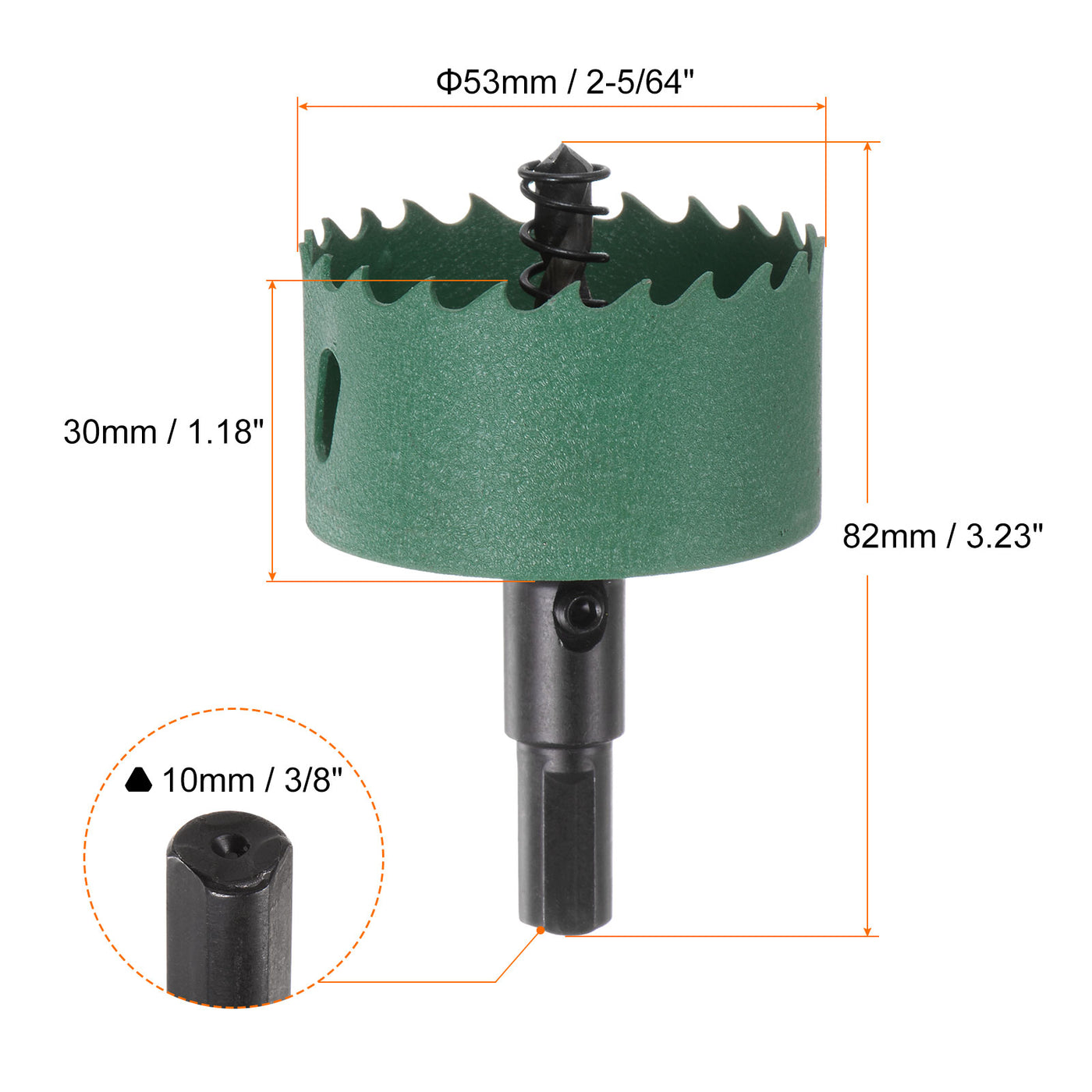 Harfington 53mm 2-5/64" M42 High Speed Steel Bi-Metal Hole Saw Drill Bit for Wood Plastic