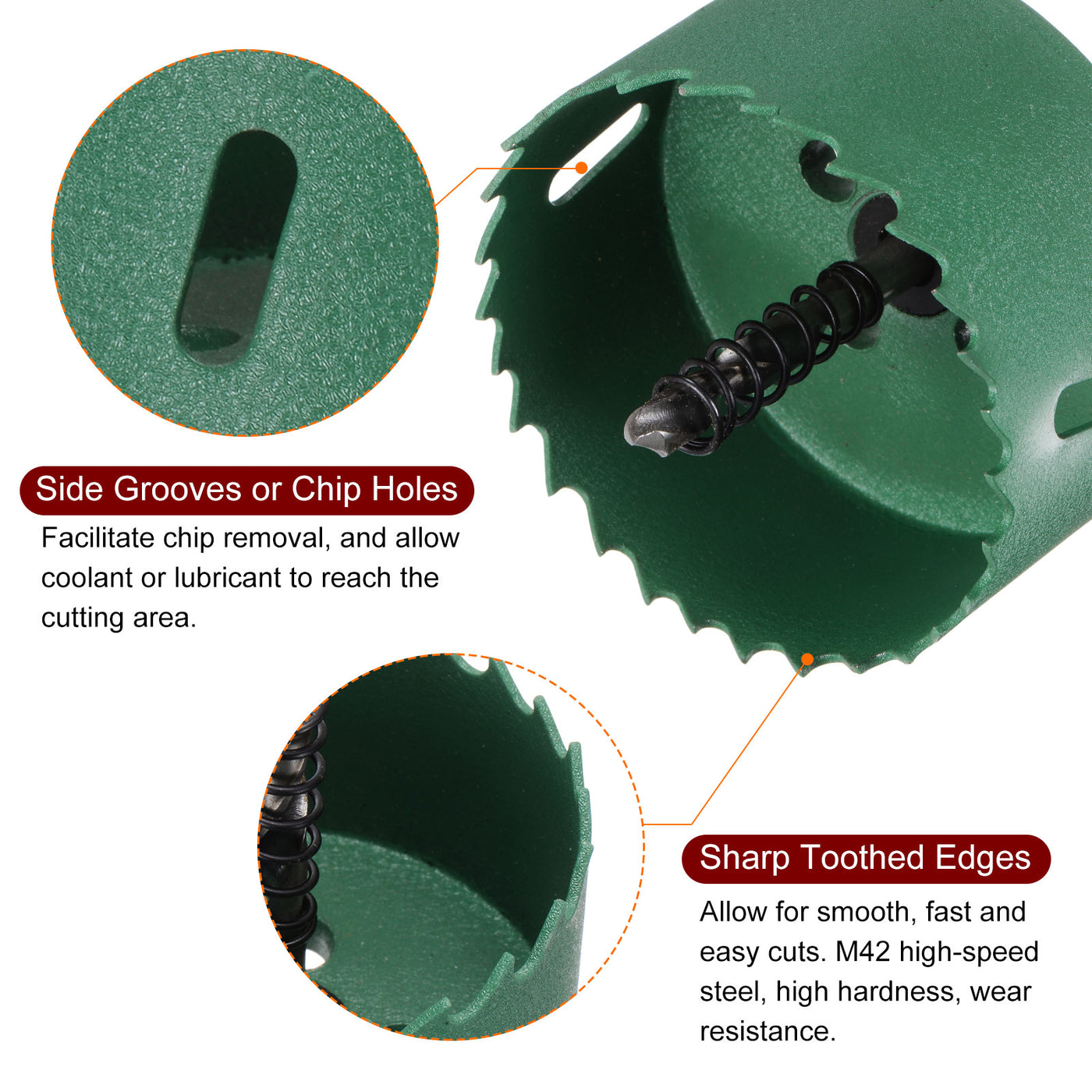 Harfington 70mm 2-3/4" M42 High Speed Steel Bi-Metal Hole Saw Drill Bit for Wood Plastic