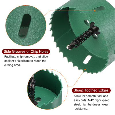 Harfington 85mm 3-11/32" M42 High Speed Steel Bi-Metal Hole Saw Drill Bit for Wood Plastic