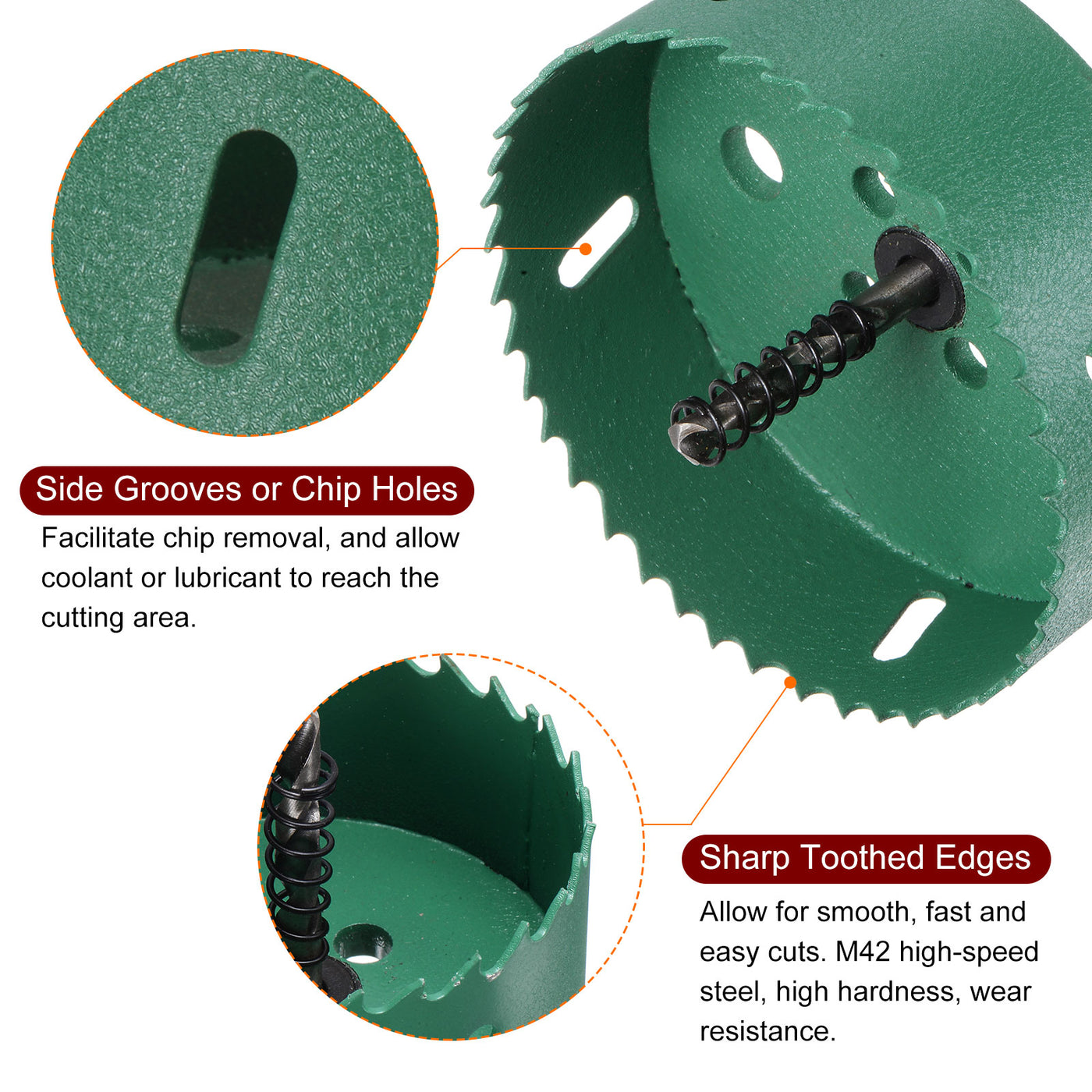 Harfington 100mm 3-15/16" M42 High Speed Steel Bi-Metal Hole Saw Drill Bit for Wood Plastic