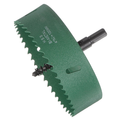 Harfington 120mm 4-45/64" M42 High Speed Steel Bi-Metal Hole Saw Drill Bit for Wood Plastic